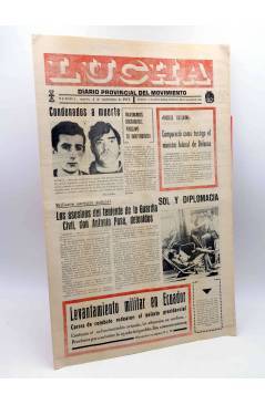 Cubierta de LUCHA. DIARIO PROVINCIAL DEL MOVIMIENTO. TERUEL 2 DE SEPTIEMBRE DE 1975 (Vvaa) Lucha 1975. FALANGE