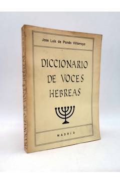 Cubierta de DICCIONARIO DE VOCES HEBREAS (Luís De Pando Villaroya) Pando 1986