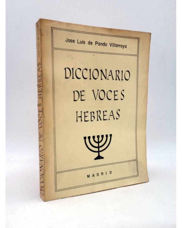 Cubierta de DICCIONARIO DE VOCES HEBREAS (Luís De Pando Villaroya) Pando 1986