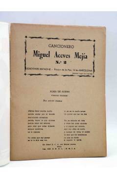 Muestra 1 de CANCIONERO. MIGUEL ACEVES MEJÍA Nº 2. Bistagne 1959