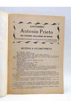 Muestra 1 de CANCIONERO 25. ANTONIO PRIETO SUS GRANDES CREACIONES. Bistagne 1962