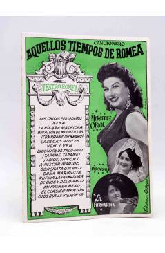 Cubierta de CANCIONERO. AQUELLOS TIEMPOS DE ROMEA. Bistagne Circa 1950