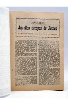 Muestra 1 de CANCIONERO. AQUELLOS TIEMPOS DE ROMEA. Bistagne Circa 1950