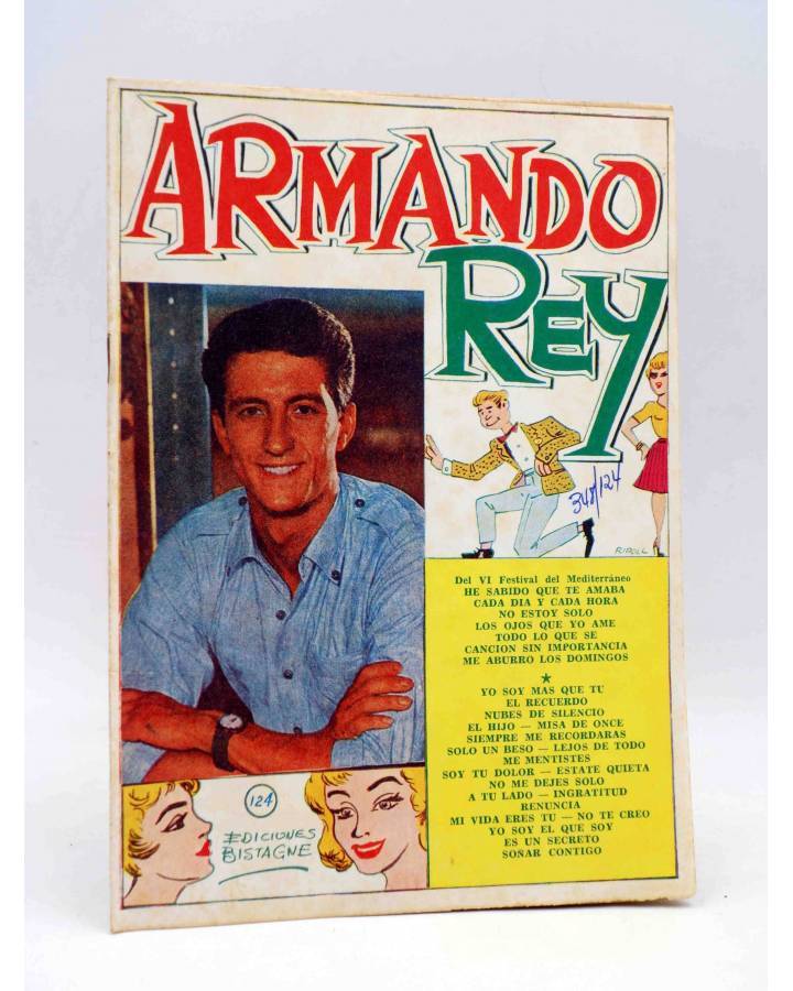 Cubierta de CANCIONERO 124. ARMANDO REY. Bistagne 1964