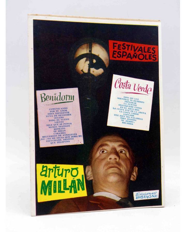 Cubierta de CANCIONERO. ARTURO MILLÁN. FESTIVALES ESPAÑOLES: BENIDORM COSTA VERDE. Bistagne 1960