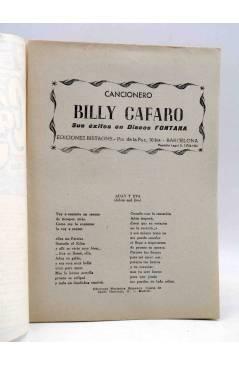 Muestra 1 de CANCIONERO. BILLY CAFARO. ÉXITOS EN DISCOS FONTANA. Bistagne 1961