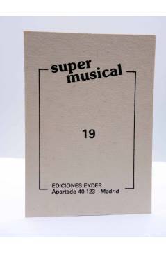 Contracubierta de CROMO SUPER MUSICAL 19. KING CRIMSON. Eyder Circa 1980