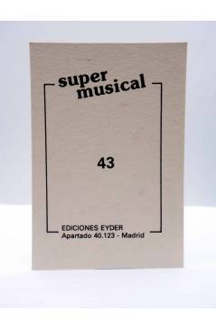 Contracubierta de CROMO SUPER MUSICAL 43. SUBURBANO. Eyder Circa 1980