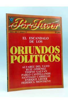 Cubierta de REVISTA POR FAVOR 27. EL ESCÁNDALO DE LOS ORIUNDOS POLÍTICOS - 7 ENERO (Vvaa) Punch 1975