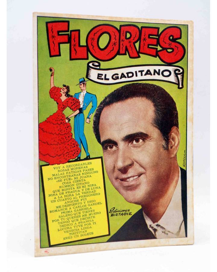 Cubierta de CANCIONERO 8. FLORES EL GADITANO. FLAMENCO. Bistagne 1961