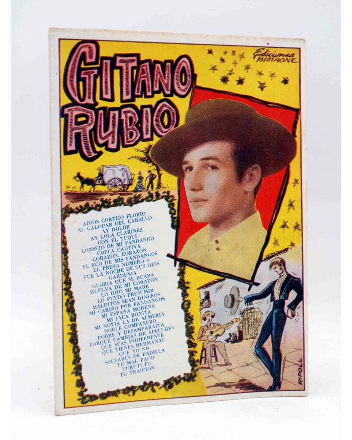 Cubierta de CANCIONERO. EL GITANO RUBIO. FLAMENCO. Bistagne 1959