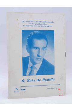 Contracubierta de CANCIONERO. EL GITANO RUBIO. FLAMENCO. Bistagne 1959