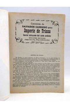 Muestra 1 de CANCIONERO 11. IMPERIO DE TRIANA. CANCIONES DE SALVADOR GUERRERO. Bistagne 1961