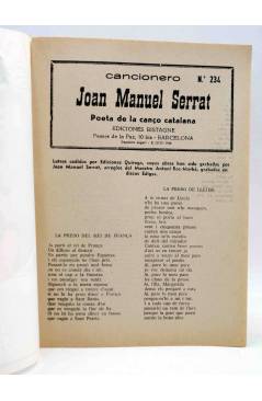 Muestra 1 de CANCIONERO 221. JOAN MANUEL SERRAT. POETA DE LA CANÇÓ CATALANA. Bistagne 1967