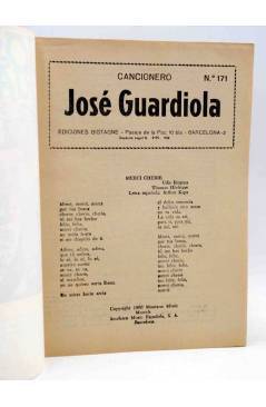 Muestra 1 de CANCIONERO 171. JOSÉ GUARDIOLA. Bistagne 1966