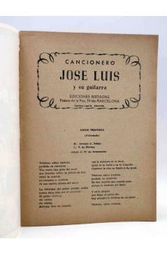 Muestra 1 de CANCIONERO. JOSÉ LUÍS Y SU GUITARRA 1. Bistagne 1960