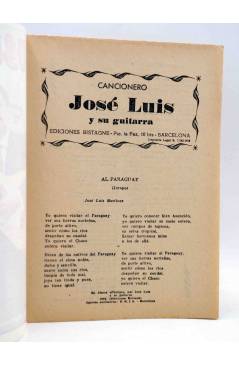Muestra 1 de CANCIONERO. JOSÉ LUÍS Y SU GUITARRA 2. Bistagne 1959