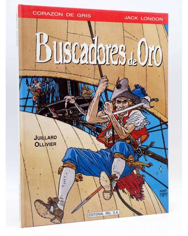 Cubierta de CORAZÓN DE GRIS. BUSCADORES DE ORO (Jack London / Juillard / Ollivier) Iru 1990