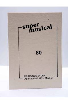 Contracubierta de CROMO SUPER MUSICAL 80. ART GARFUNKEL. Eyder Circa 1980