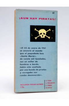 Contracubierta de ENCICLOPEDIA POPULAR ILUSTRADA SERIE T 21. LA PIRATERÍA EN LA HISTORIA. G.P. 1963
