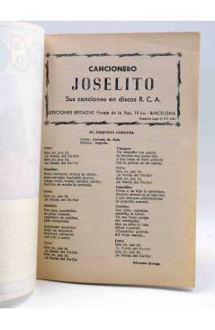 Muestra 1 de CANCIONERO. JOSELITO. SUS ÉXITOS EN DISCOS R.C.A. Bistagne 1959