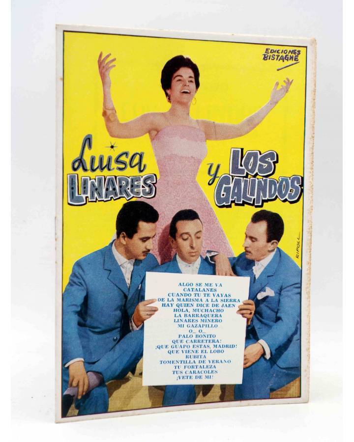 Cubierta de CANCIONERO. LUISA LINARES Y LOS GALINDOS. Bistagne 1961