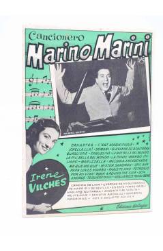Cubierta de CANCIONERO. MARINO MARINI. IRENE VILCHES. Bistagne Circa 1950