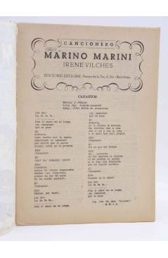 Muestra 1 de CANCIONERO. MARINO MARINI. IRENE VILCHES. Bistagne Circa 1950