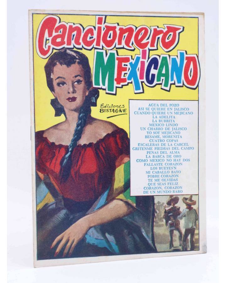 Cubierta de CANCIONERO 74. CANCIONERO MEXICANO. Bistagne 1963