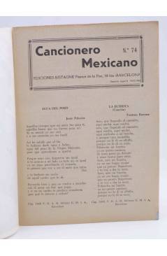 Muestra 1 de CANCIONERO 74. CANCIONERO MEXICANO. Bistagne 1963