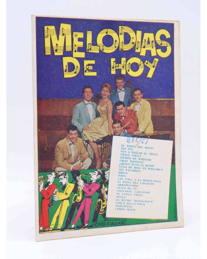 Cubierta de CANCIONERO 61. MELODÍAS DE HOY. Bistagne 1963