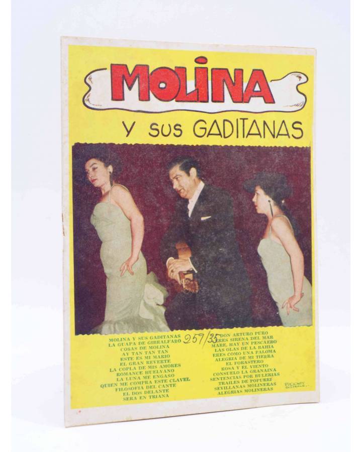 Cubierta de CANCIONERO 35. MOLINA Y SUS GADITANAS. Bistagne 1962