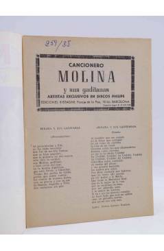 Muestra 1 de CANCIONERO 35. MOLINA Y SUS GADITANAS. Bistagne 1962