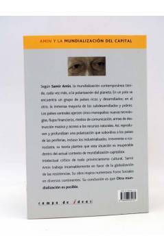 Contracubierta de INTELECTUALES. SAMIR AMIN Y LA MUNDIALIZACIÓN DEL CAPITAL (Gabriela Roffinelli) Campo de Ideas 2004