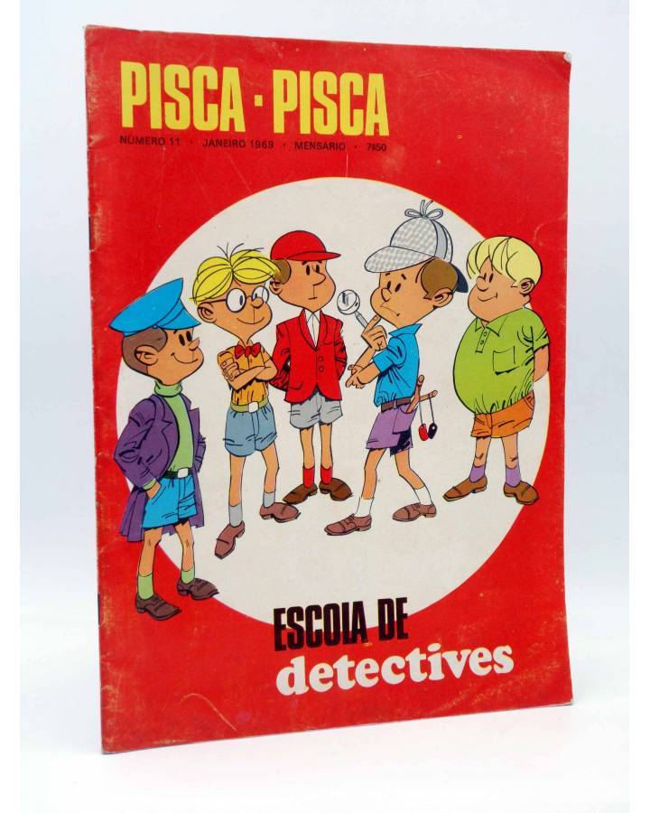 Cubierta de MENSARIO PISCA PISCA 11. ESCOLA DE DETECTIVES (Vvaa) Mocidade 1969
