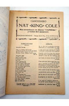 Muestra 1 de CANCIONERO. NAT KING COLE. CREACIONES EN DISCOS CAPITOL. Bistagne 1959