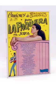 Cubierta de CANCIONERO. LA PAQUERA DE JEREZ. CANCIONES DE SALVADOR GUERRERO. Bistagne 1961