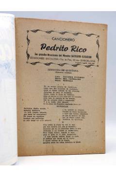 Muestra 1 de CANCIONERO. PEDRITO RICO CREACIONES DE SALVADOR GUERRERO. Bistagne 1960
