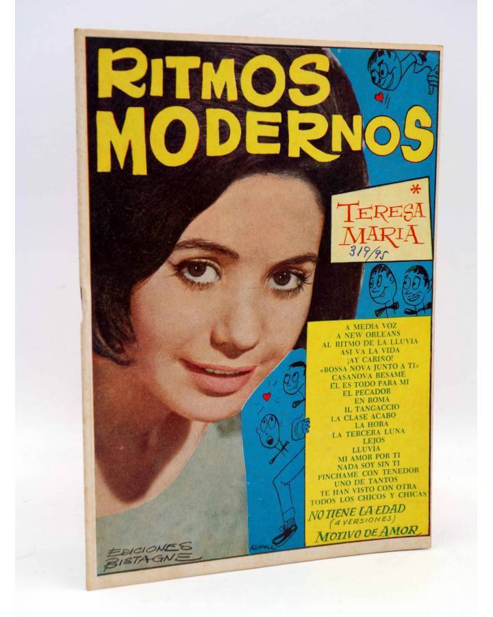 Cubierta de CANCIONERO 95. RITMOS MODERNOS: TERESA MARÍA. Bistagne 1964
