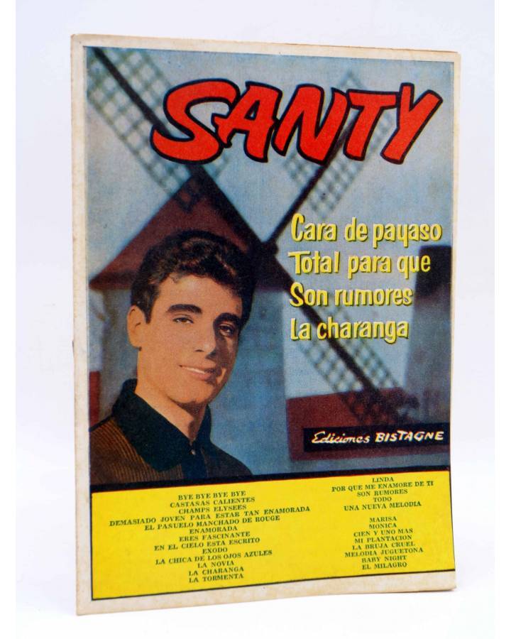 Cubierta de CANCIONERO 12. SANTY CASTELLANOS. SUS ÉXITOS EN DISCOS BELTER. Bistagne 1962