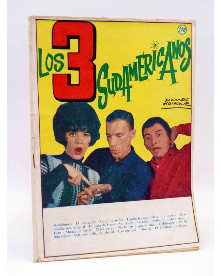 Cubierta de CANCIONERO 176. LOS TRES SUDAMERICANOS. Bistagne 1966