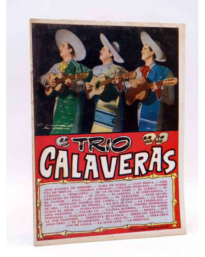 Cubierta de CANCIONERO. TRÍO CALAVERAS. MODELO 1. Bistagne 1960