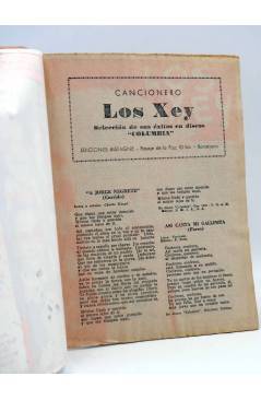 Contracubierta de CANCIONERO. LOS XEY. CANCIONERO MELÓDICO. Bistagne Circa 1950