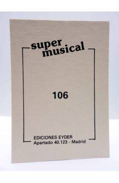 Contracubierta de CROMO SUPER MUSICAL 106. IVAN (Ivan) Eyder Circa 1980