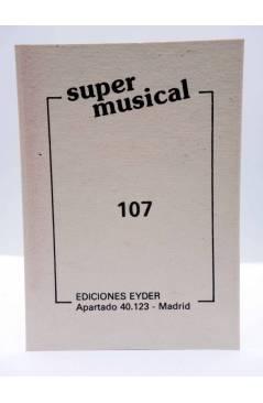 Contracubierta de CROMO SUPER MUSICAL 107. FRANCISCO (Francisco) Eyder Circa 1980