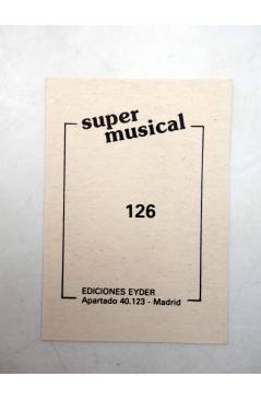 Contracubierta de CROMO SUPER MUSICAL 126. MARI TRINI (Mari Trini) Eyder Circa 1980