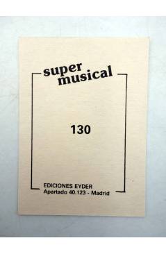 Contracubierta de CROMO SUPER MUSICAL 130. MOCEDADES (Mocedades) Eyder Circa 1980
