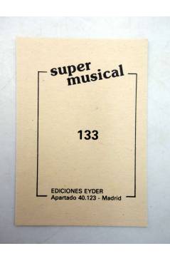 Contracubierta de CROMO SUPER MUSICAL 133. MASSIEL (Massiel) Eyder Circa 1980
