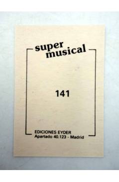 Contracubierta de CROMO SUPER MUSICAL 141. NACHA (Nacha) Eyder Circa 1980