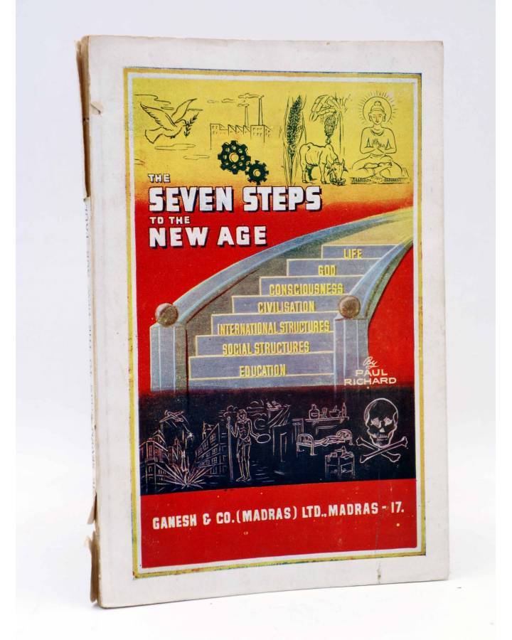 Cubierta de THE SEVEN STEPS TO THE NEW AGE (Paul Richard) Ganesh & Co. 1951